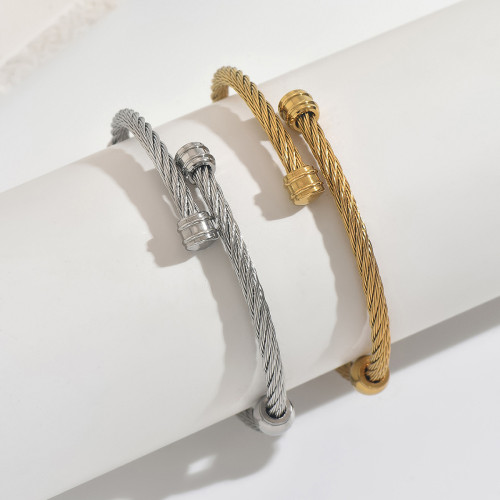 Wholesale Men's & Women's Twisted Cable Wire Cuff Bracelet