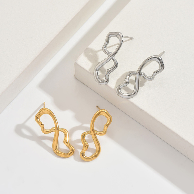 Wholesale Stainless Steel Infinity Stud Earrings