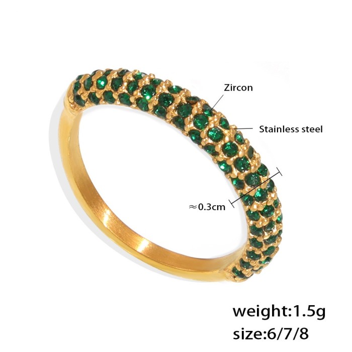 Wholesale Stainless Steel Ring with CZ