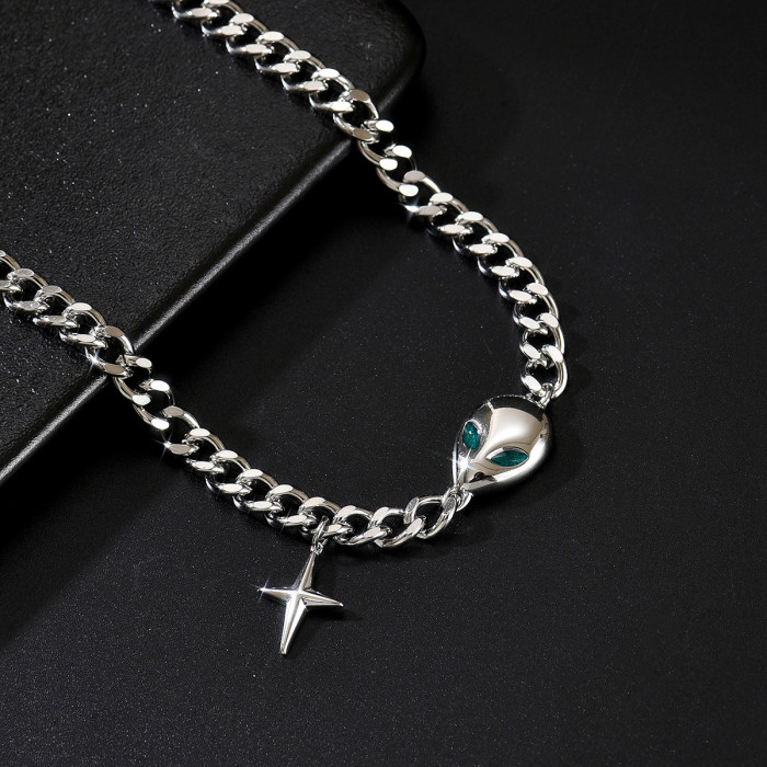 Wholesale Stainless Steel Alien Head Curb Chain