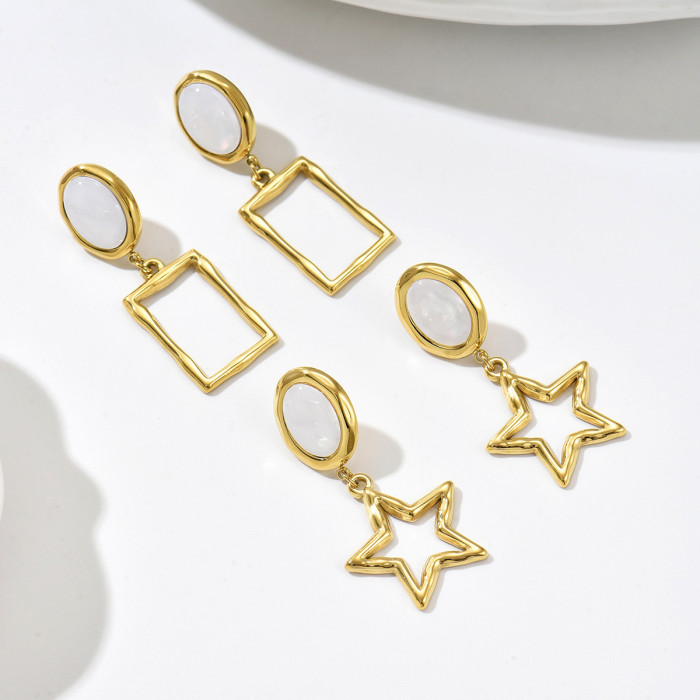 Wholesale Stainless Steel Geometric Drop Earrings