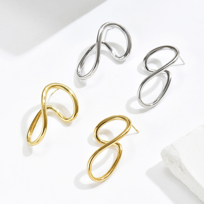 Wholesale Stainless Steel Infinity Stud Earrings