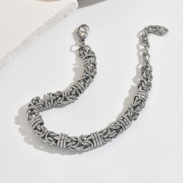 Wholesale Stainless Steel Byzantine Chain Bracelet
