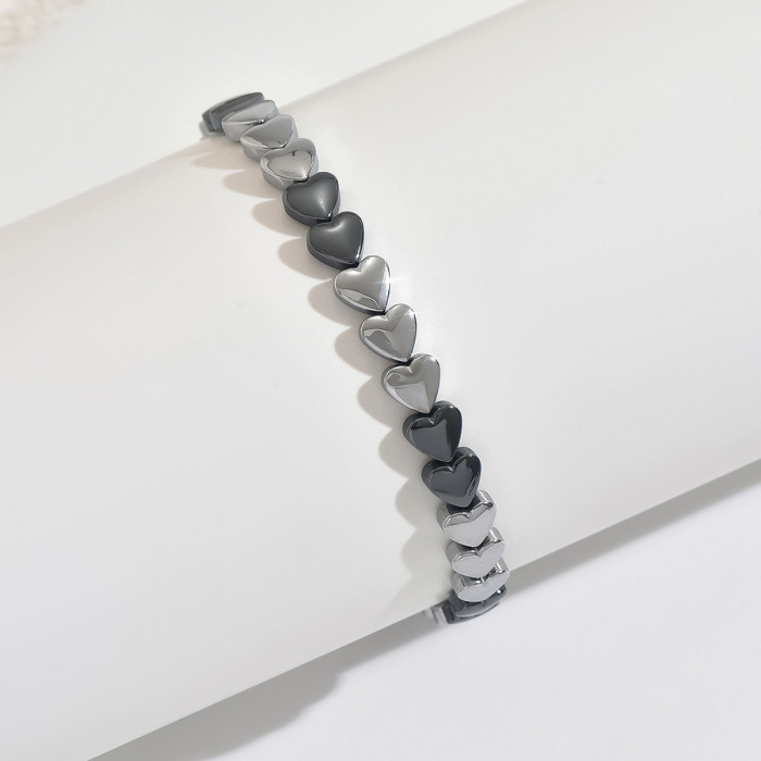 Wholesale Stainless Steel Heart Beaded Bracelet
