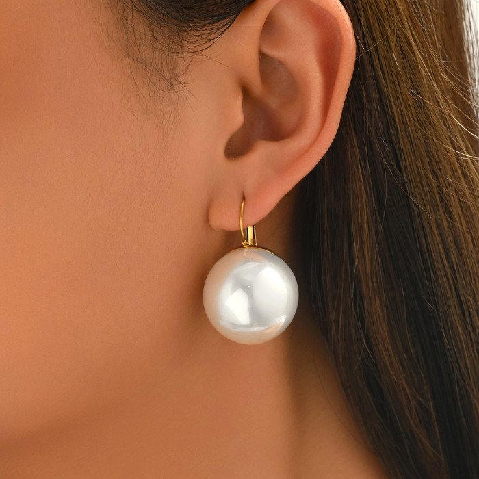 Wholesale Stainless Steel Oversized Orb Earrings