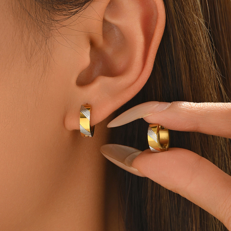 Wholesale Stainless Steel Huggie Earrings