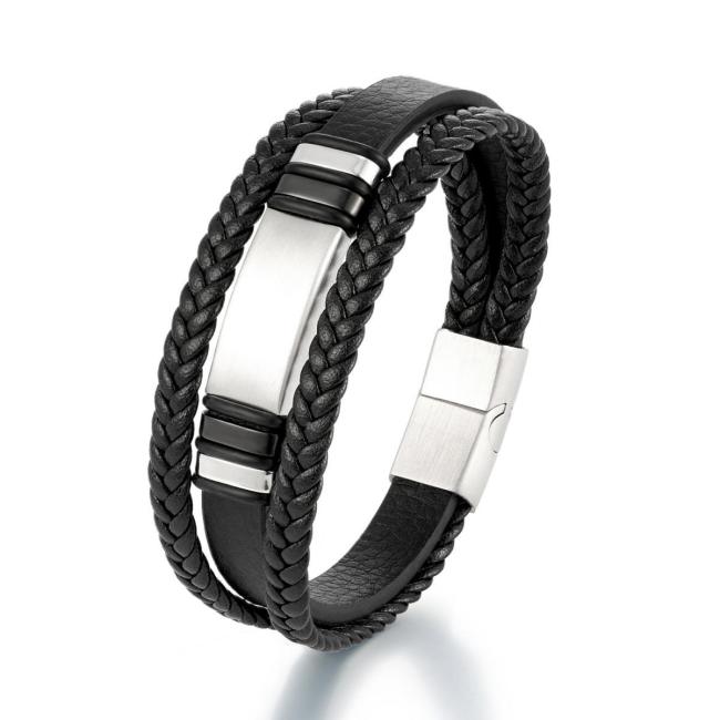 Wholesale Men's Multilayer Leather Bracelet