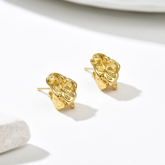 Wholesale Stainless Steel Molten Gold Studs