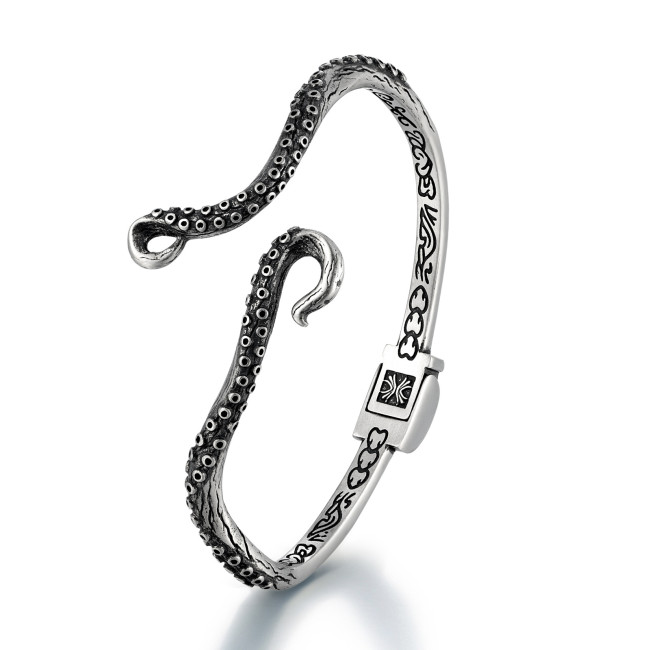 Wholesale Retro Stainless Steel Octopus Tentacle Bangle
