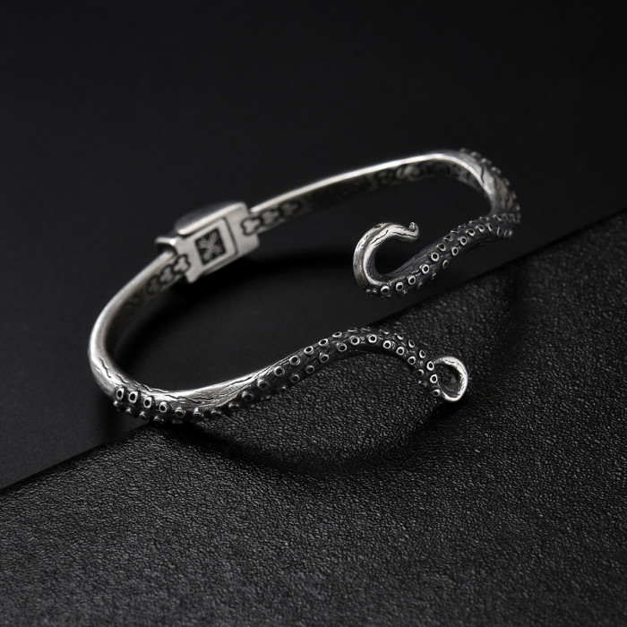 Wholesale Retro Stainless Steel Octopus Tentacle Bangle