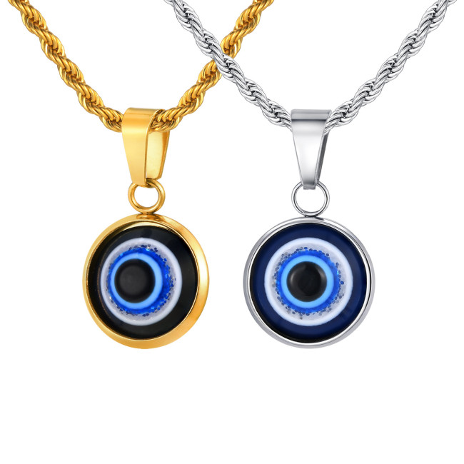 Wholesale Stainless Steel Devil's Eye Pendant Necklace