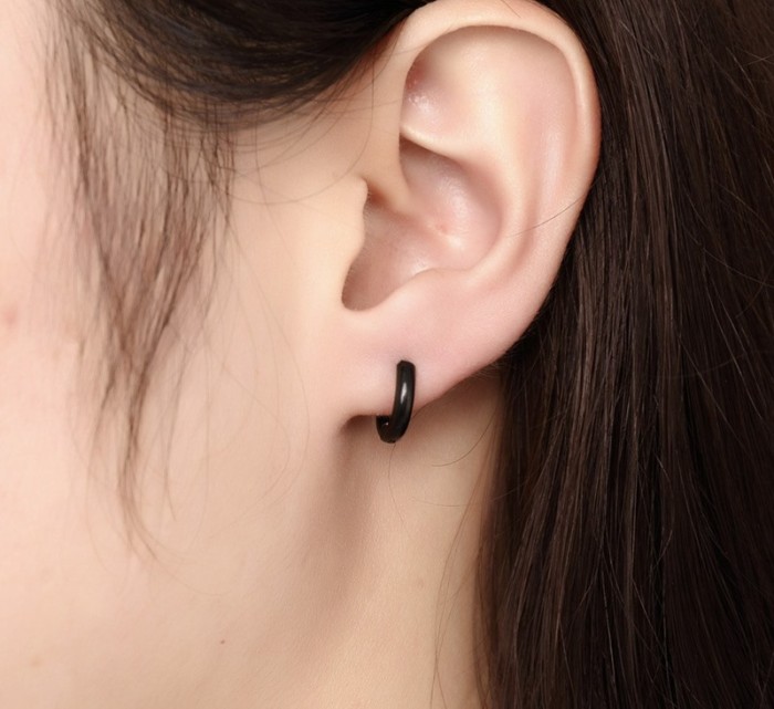 Wholesale Stainless Steel 2.5mm Women Hoop Earrings