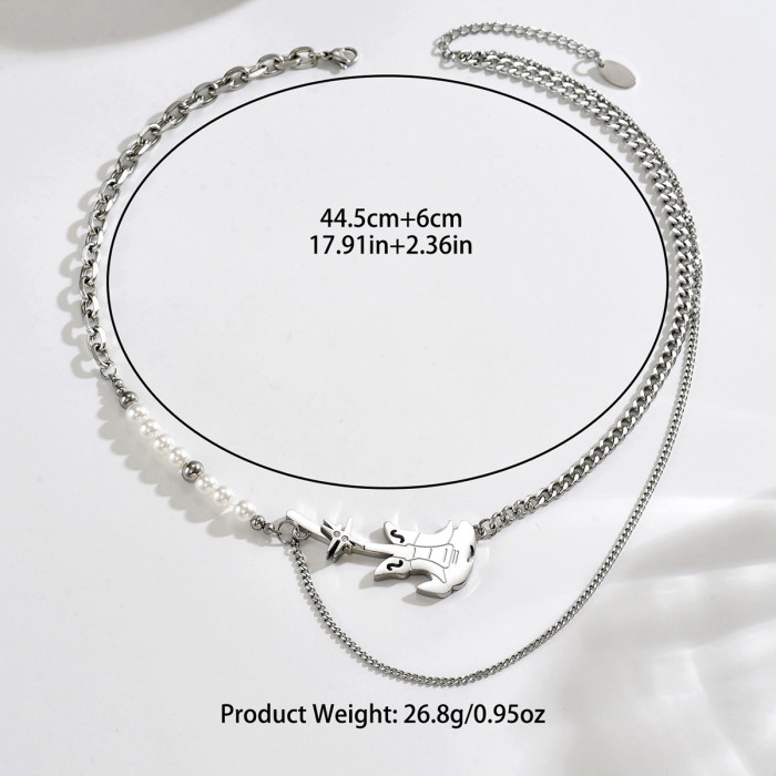 Wholesale Stainless Steel Guitar Necklace