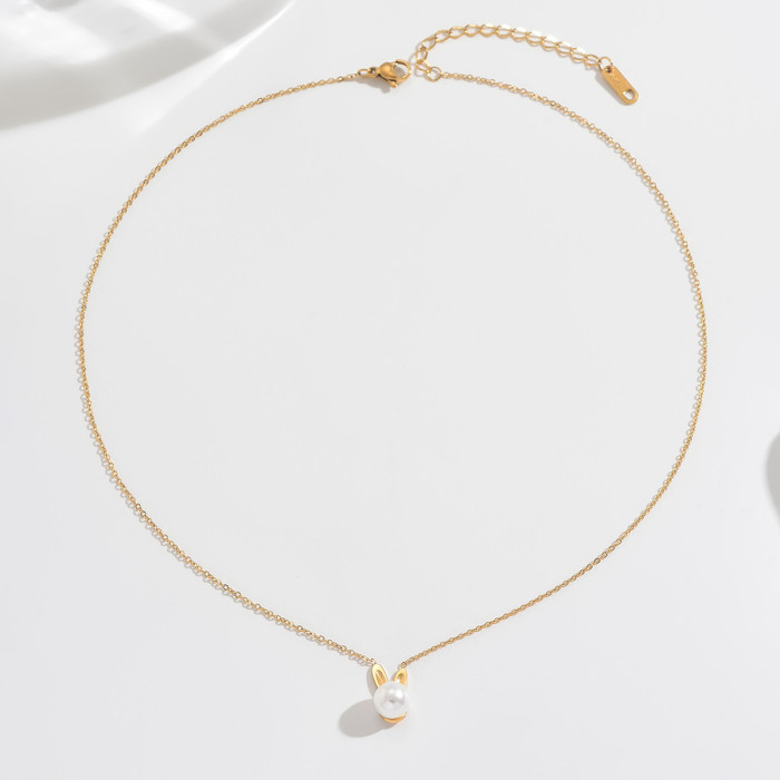 Wholesale Stainless Steel Bunny Necklace