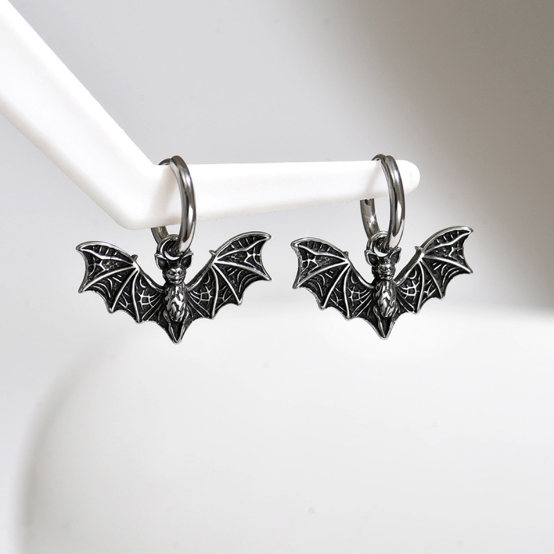 Wholesale Stainless Steel Gothic Vampire Earrings