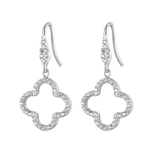 Wholesale Stainless Steel Four-Leaf Clover Earrings