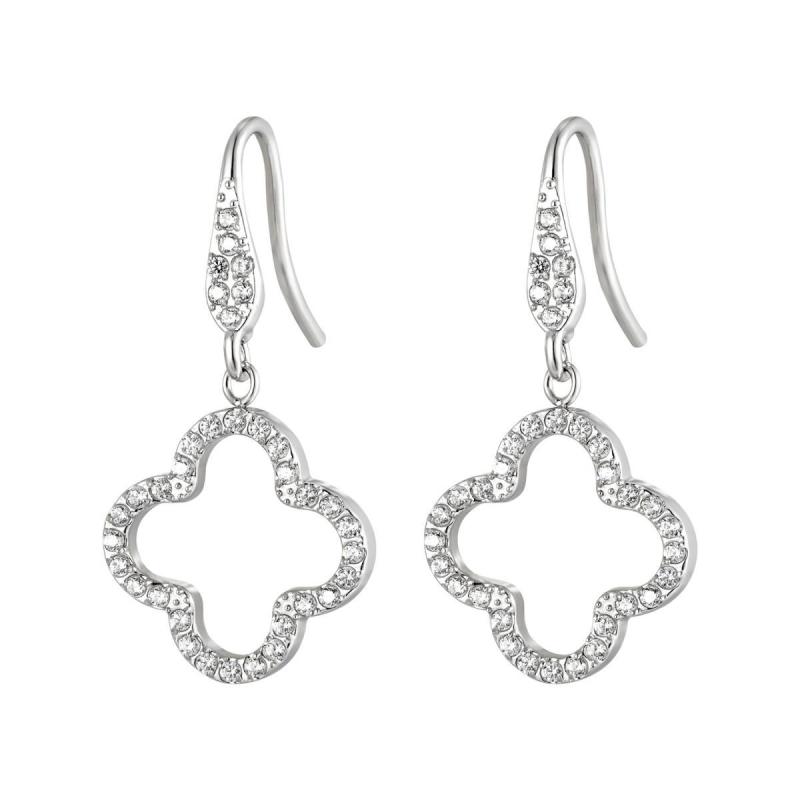 Wholesale Stainless Steel Four-Leaf Clover Earrings