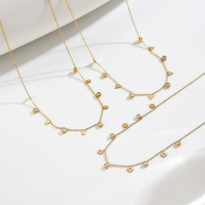 Wholesale Stainless Steel Station Necklace