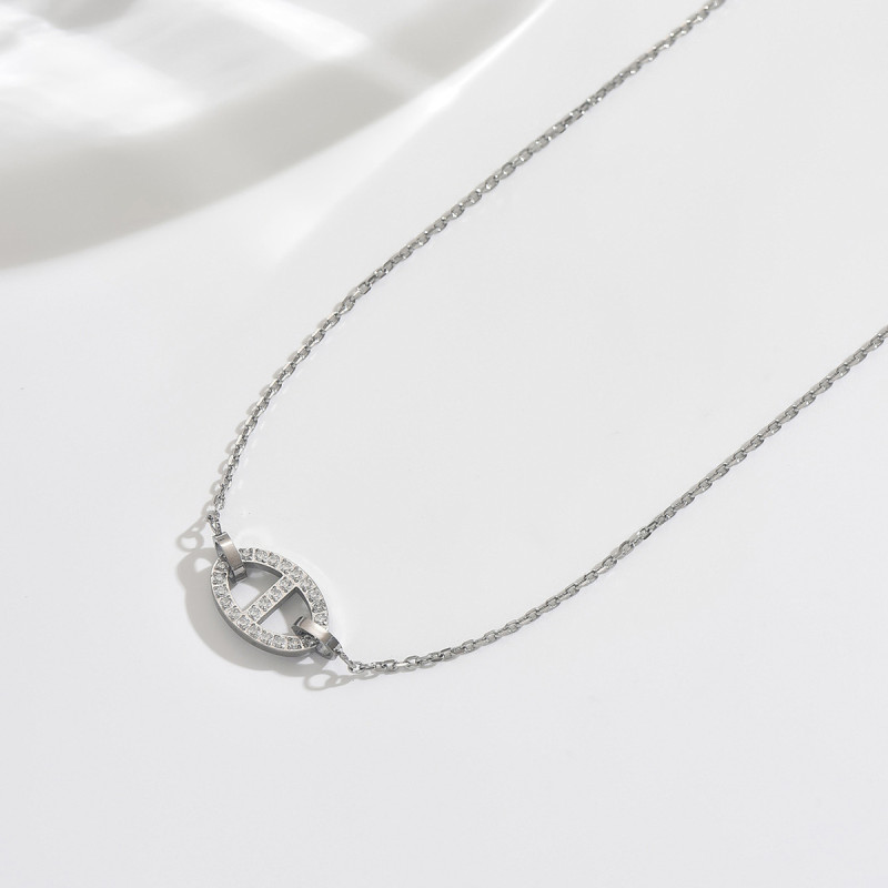 Wholesale Stainless Steel Pig Nose Necklace