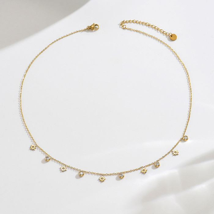 Wholesale Stainless Steel Station Necklace