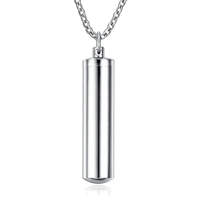 Stainless Steel Men Cylinder Pendant