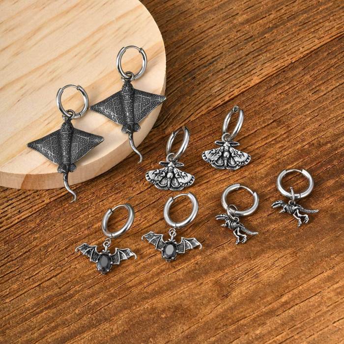 Wholesale Stainless Steel Devilfish Earrings