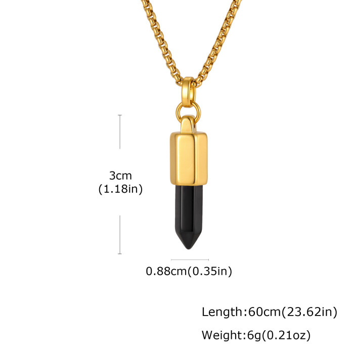 Wholesale Stainless Steel Tiger Eye Agate Pendant