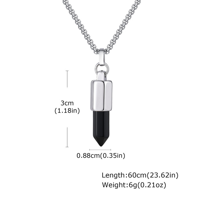 Wholesale Stainless Steel Tiger Eye Agate Pendant