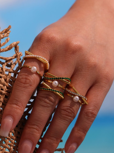Wholesale Stainless Steel Geometric Rings for Women