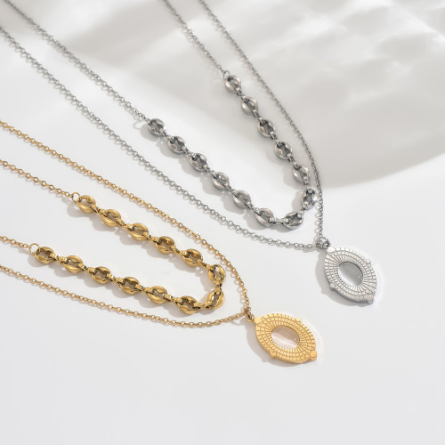 Wholesale Stainless Steel Coffee Bean Chain Necklace