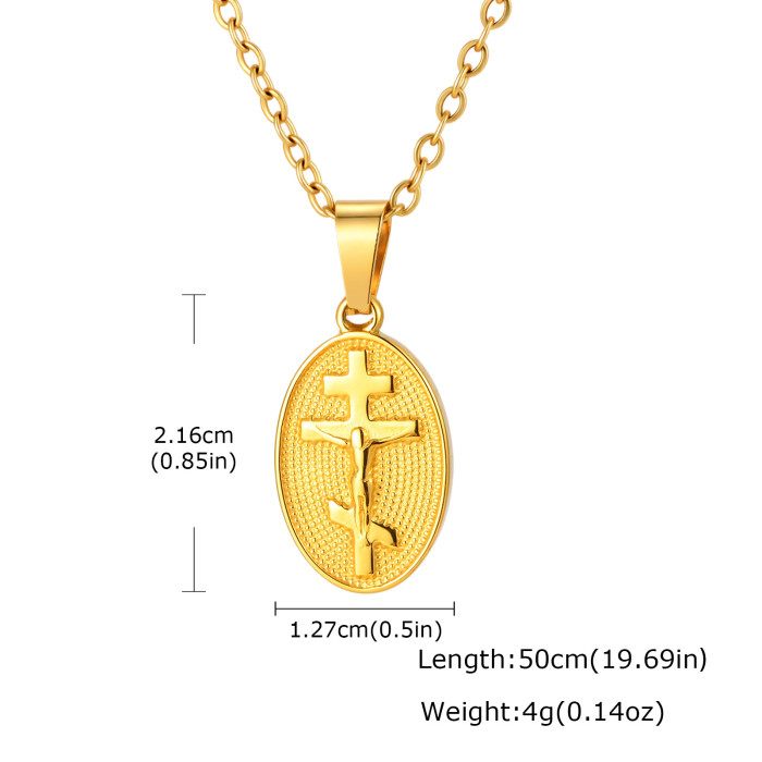 Wholesale Stainless Steel Orthodox Cross Necklace
