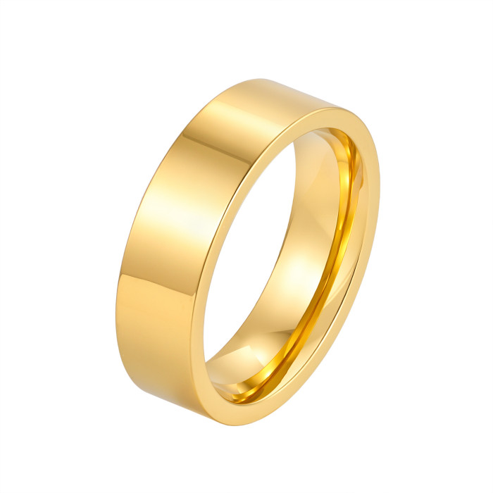 Wholesale Minimalist Stainless Steel Gold Band