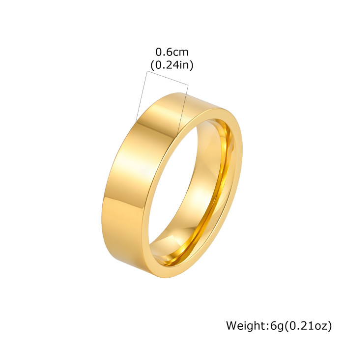 Wholesale Minimalist Stainless Steel Gold Band