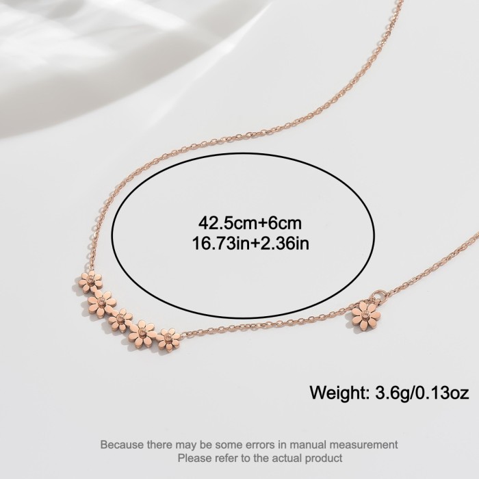 Wholesale Rose Gold Plated Stainless Steel Charm Necklaces