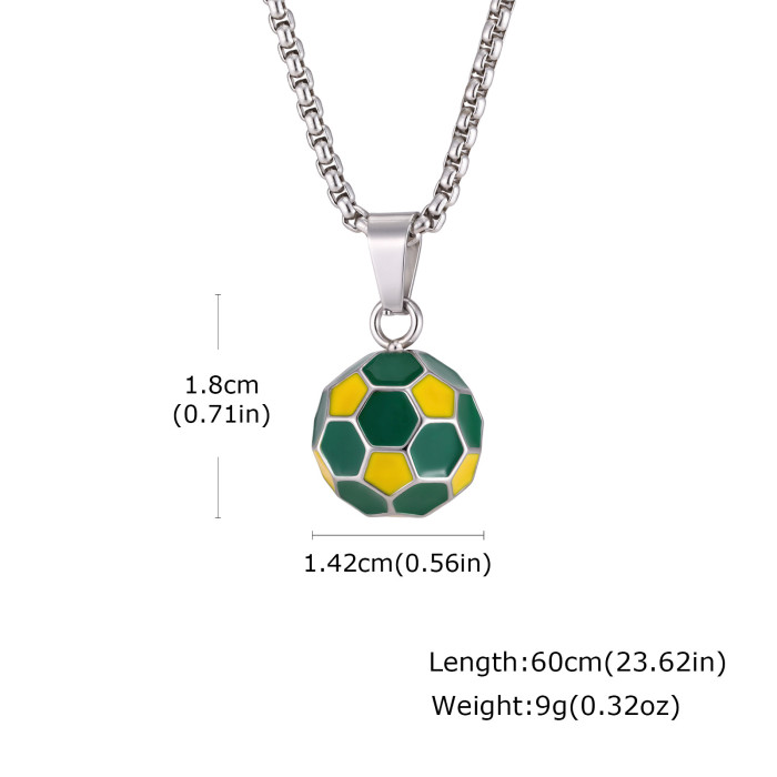 Wholesale Stainless Steel Mens Accessories Football Pendant
