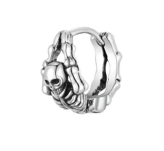 Wholesale Stainless Steel Skeleton Hoop Earrings