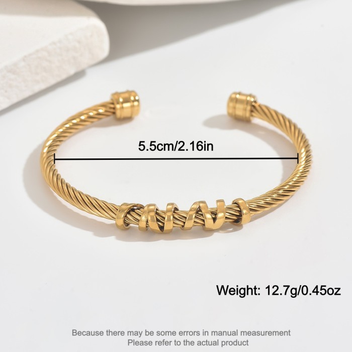 Wholesale Vintage Twisted Cable Wire Cuff Bracelet