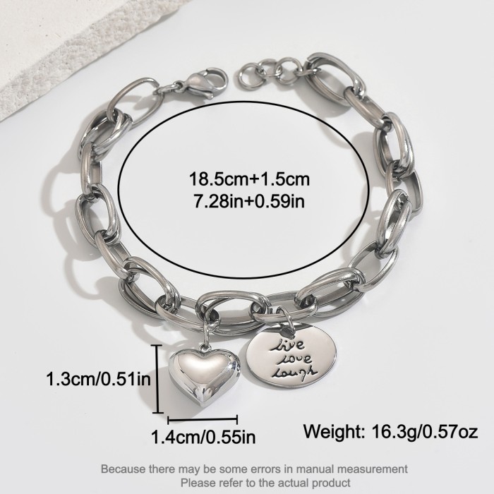 Wholesale Stainless Steel Bracelet with  Live Love Laugh