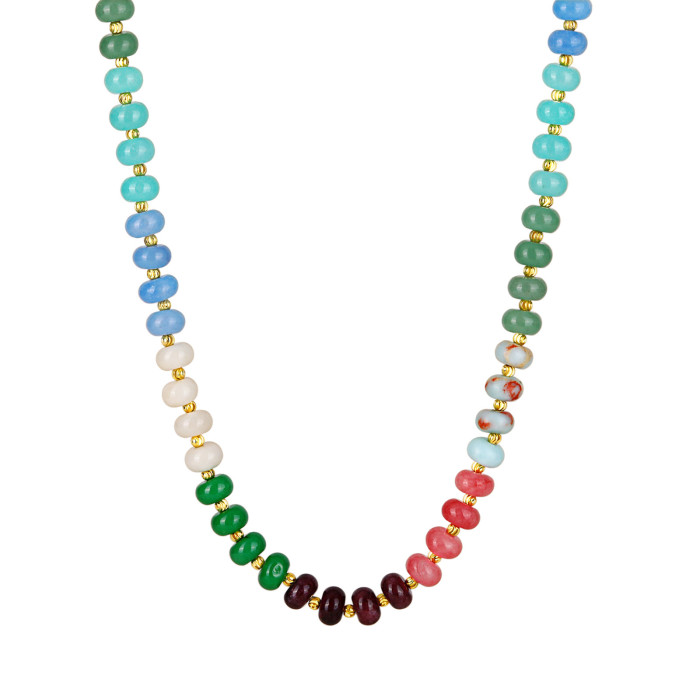 Wholesale Natural Gemstone Abacus Beaded Choker