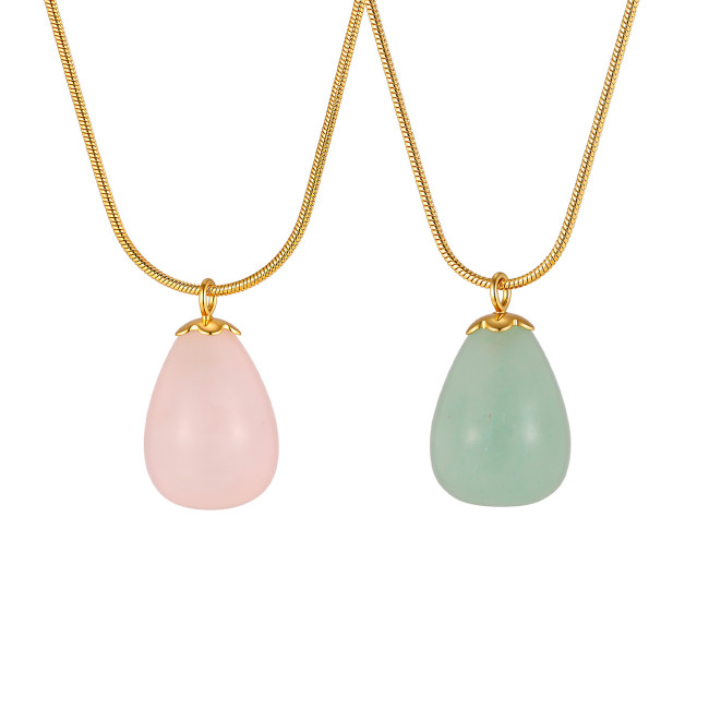 Wholesale Gold Plated Natural Stone Pendant