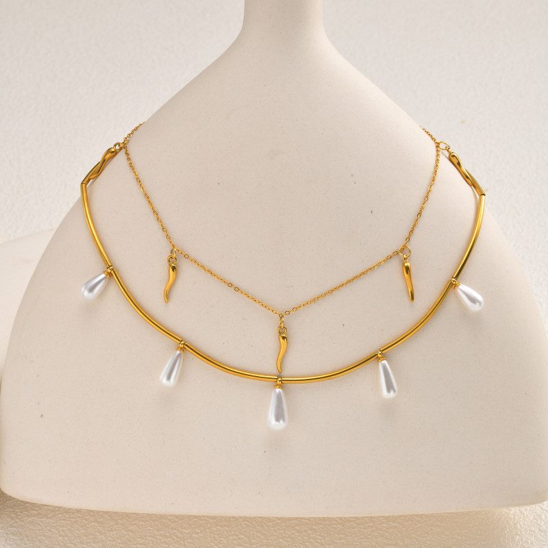 Wholesale Stainless Steel Italian Horn Jewelry Set