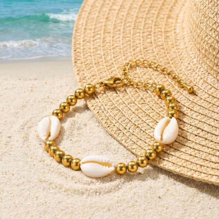 Wholesale Stainless Steel Cowrie Shell Bracelet