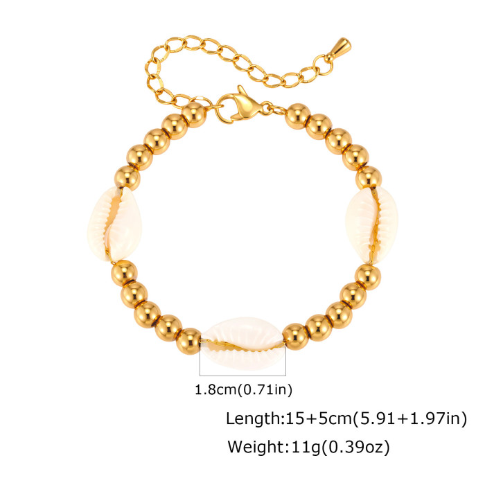 Wholesale Stainless Steel Cowrie Shell Bracelet