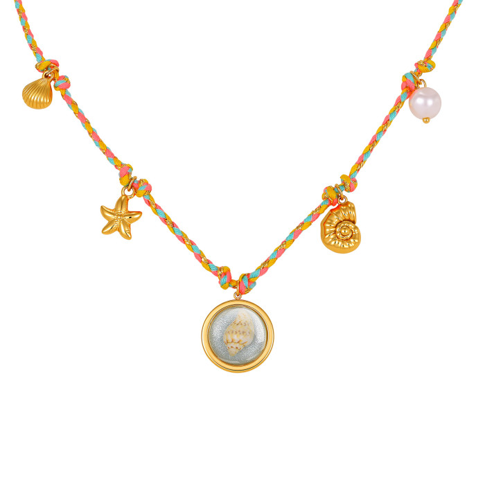 Wholesale Coastal Real Conch Specimen Necklace