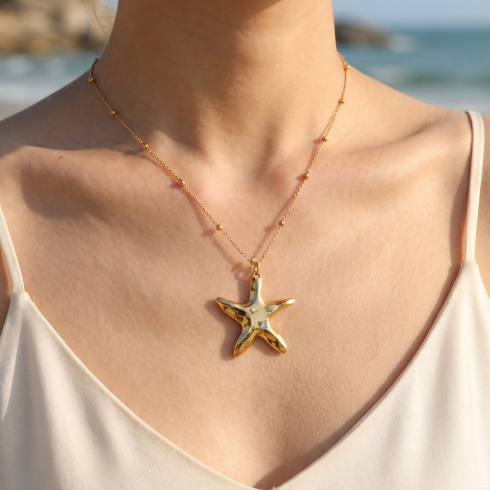 Wholesale Stainless Steel Starfish Pendant