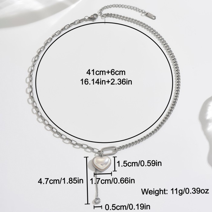 Wholesale Pearl & Steel Layered Necklace