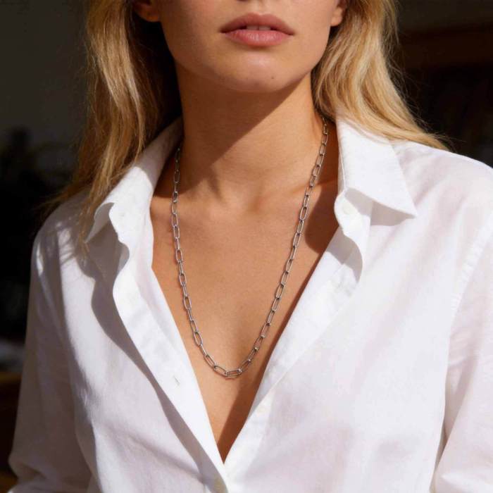 Wholesale Stainless Steel Paperclip Necklace