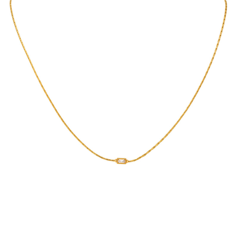 Wholesale Stainless Steel Dainty Crystal Choker