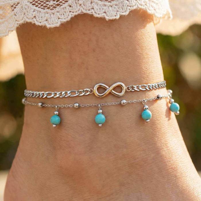 Wholesale Stainless Steel Infinity Anklet