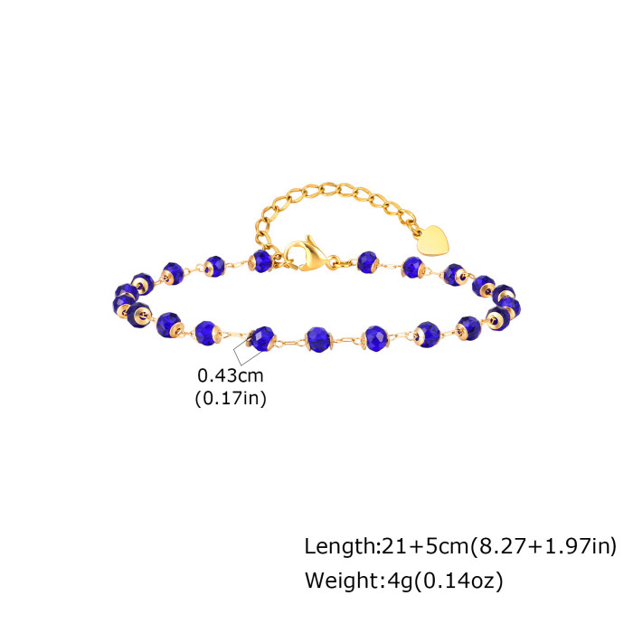 Wholesale Stainless Steel Crystal Bead Jewelry Set